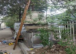 GL-15T圆形逆流冷却塔淬火液闭循环系统安装现场订购单位广汉市鸿伟机械有限责任公司