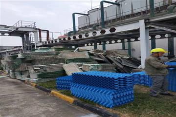 方形冷却塔填料更换的核心是 “先拆旧→选适配新填料→规范安装→验收”