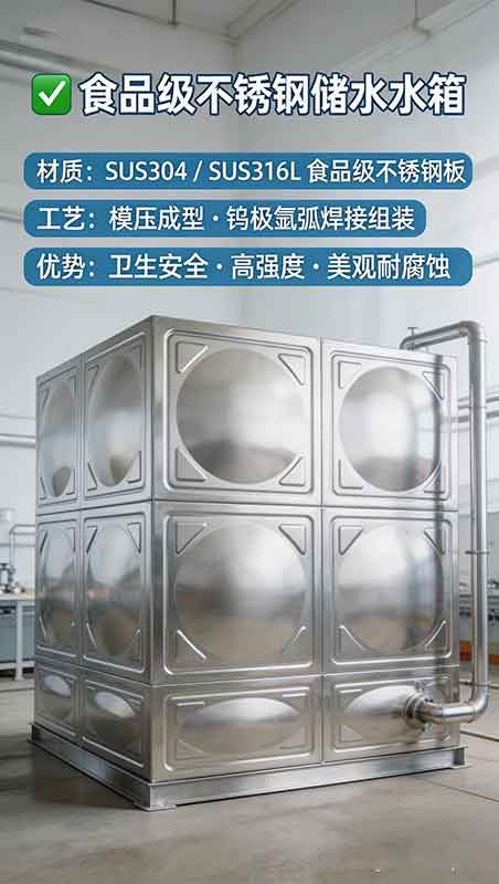 眉山 10 立方不锈钢水箱生产现场